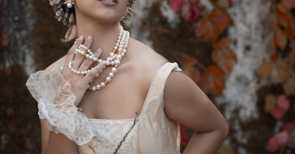 Times - Woman in Dress Stylized for Old Times